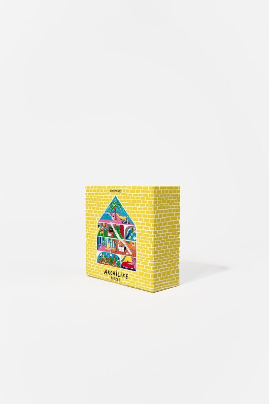 archilife puzzle game box - side - yellow