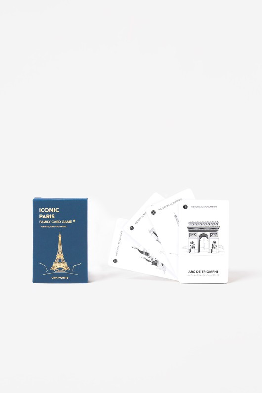 happy families card game and card with triumphal arch