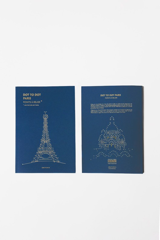 dot-to-dot Paris book - front next to back