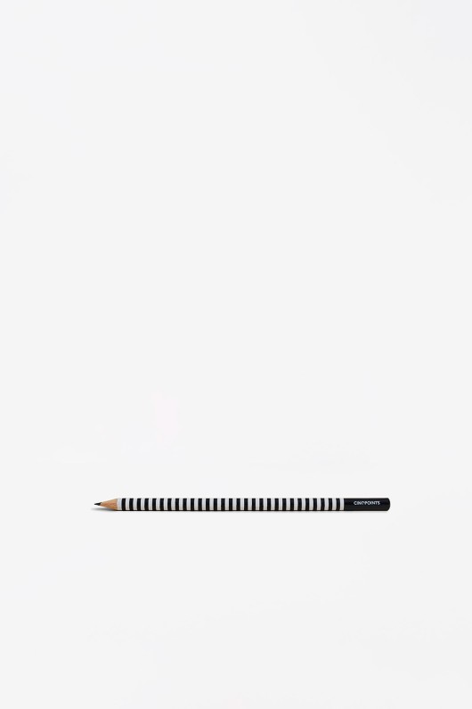 black and white striped pencil