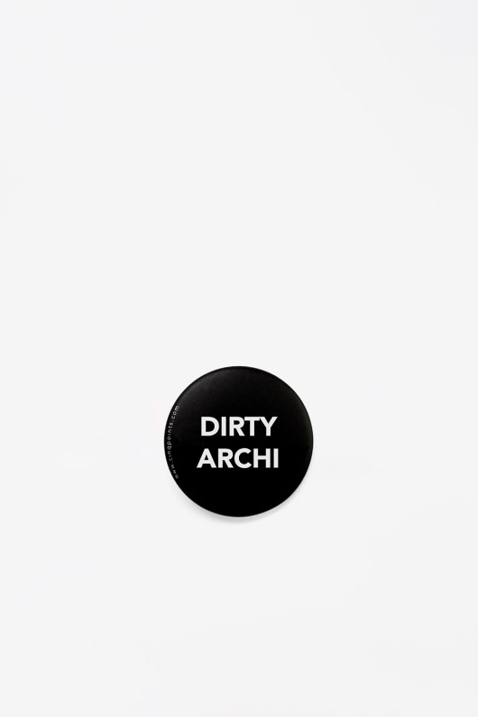 round-black-badge-dirty-archi-front-view