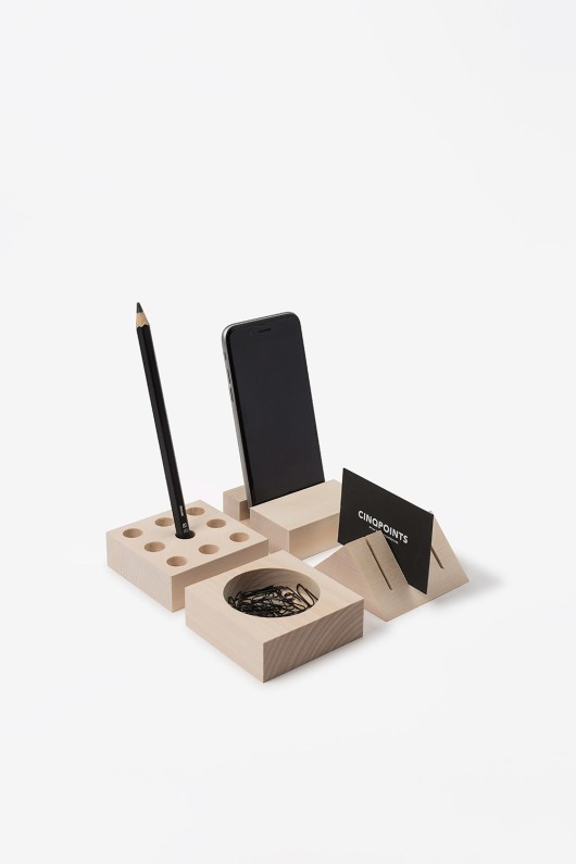 wooden-desk-organizer-unfolded-with-pencil-phone-and-card