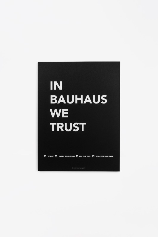 poster in bauhaus we trust - front