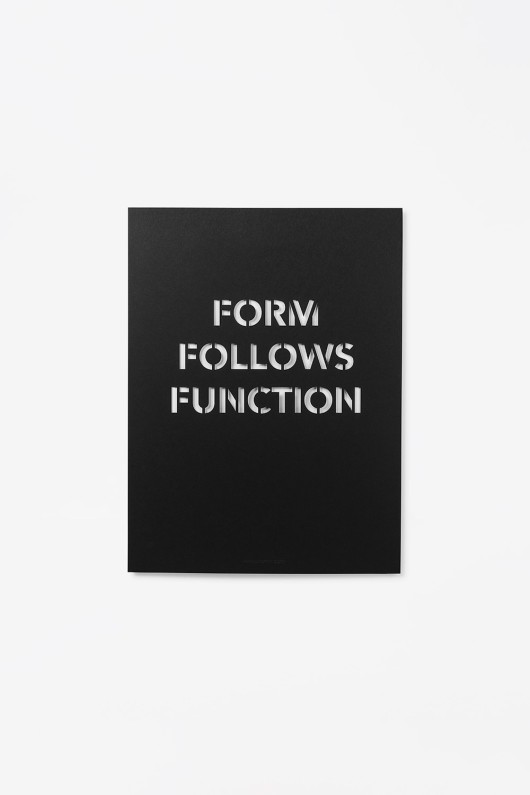 affiche form follows function noire - de face