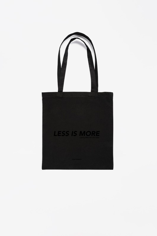 tote bag less is more - front