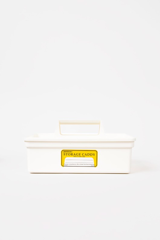 penco white storage caddy - front view