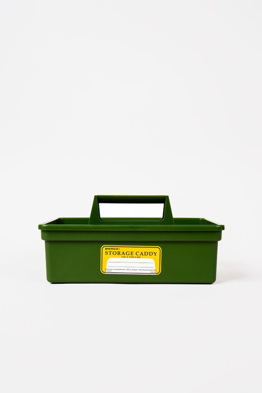 penco green storage caddy - front view