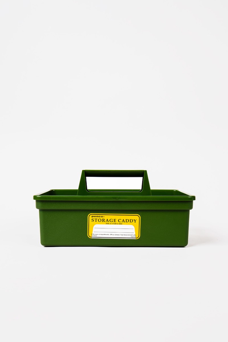 penco green storage caddy - front view