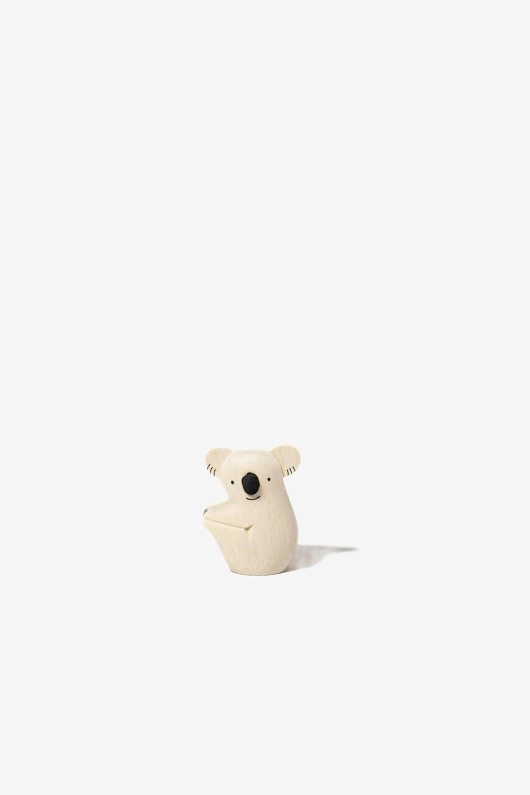 small wooden koala - front view