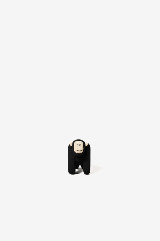 wooden gorilla figure - front view