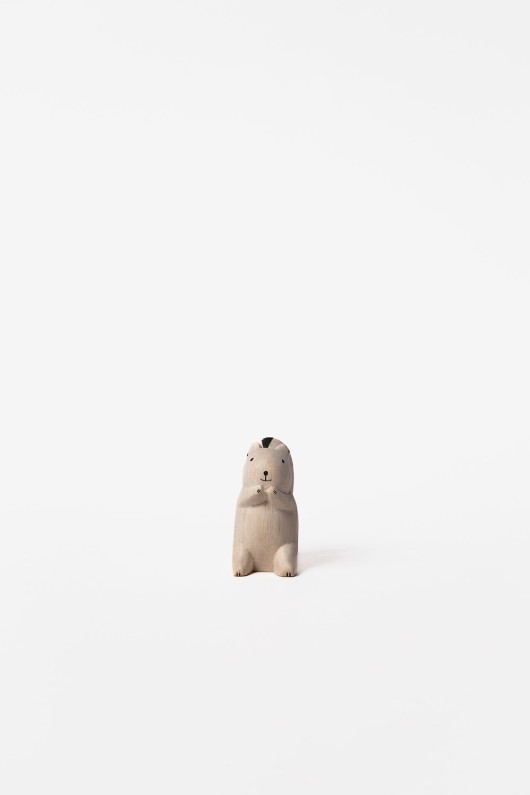 squirrel wooden figure - front view