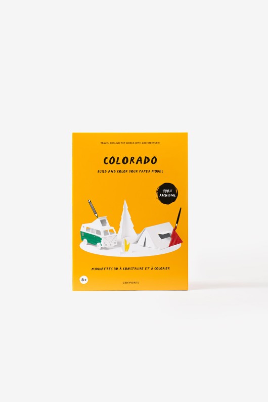 Front-facing Colorado buildable paper model