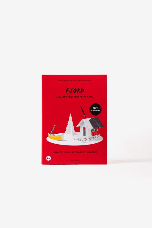 Front-facing Fjord buildable paper model