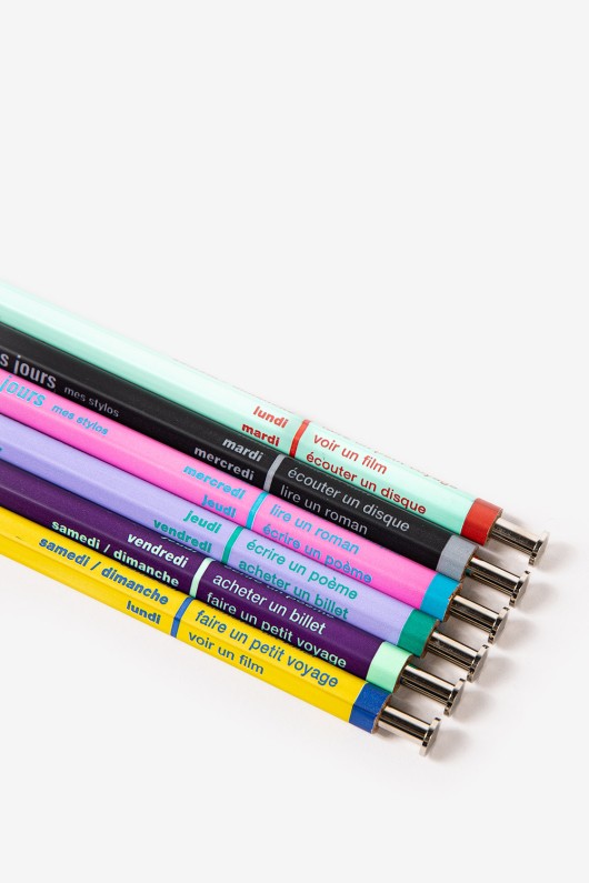 zoom stylo bille couleurs de coté