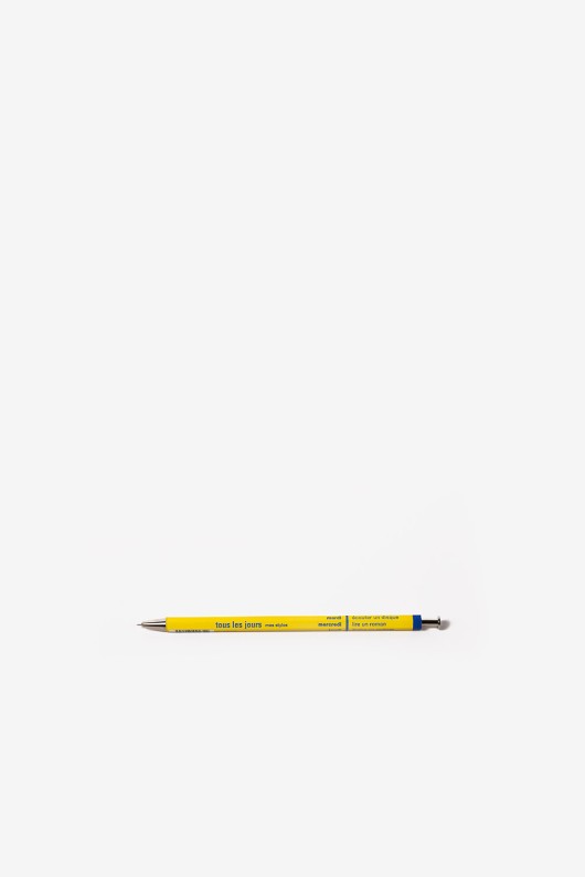 stylo bille moutarde de face