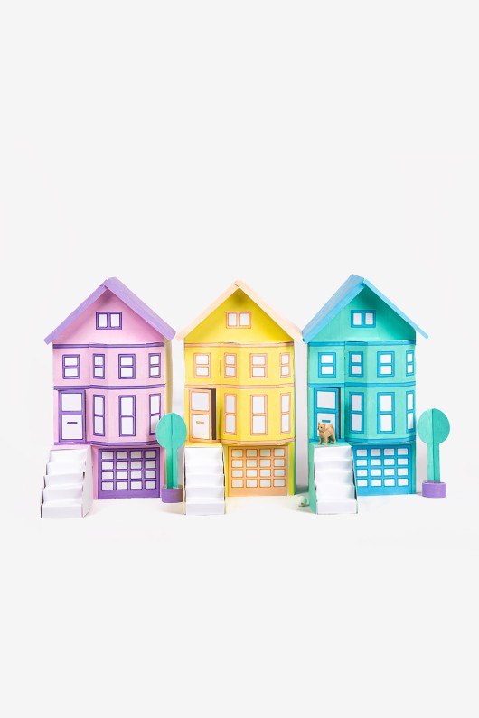Maquette-en-papier-a-construire-San-Francisco-maisons-coloriees