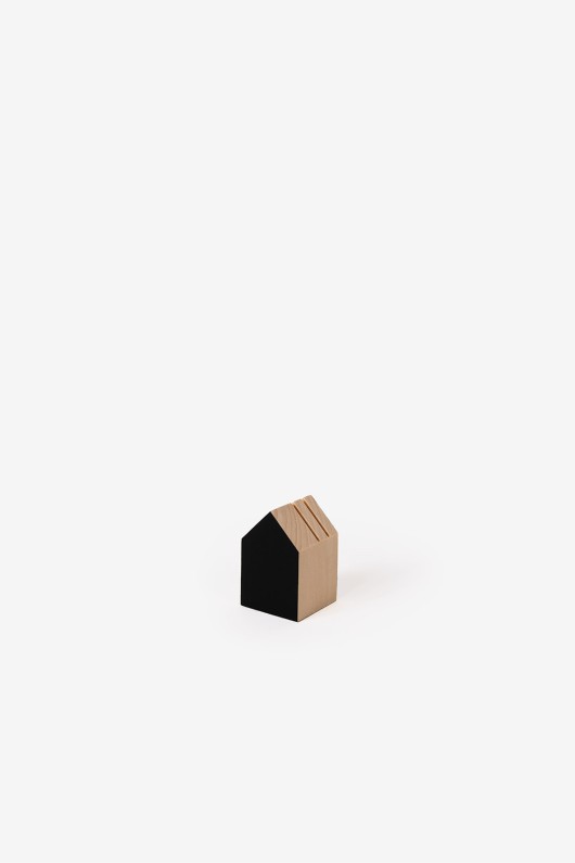 TINY HOUSE - BLACK WOODEN PENCIL AND CARD HOLDER