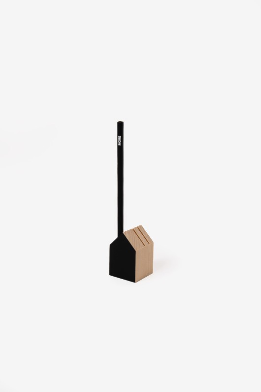 TINY HOUSE - BLACK WOODEN PENCIL AND CARD HOLDER