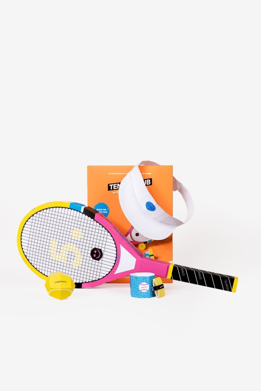 Maquette en papier 3D pour enfant tennis terre battue