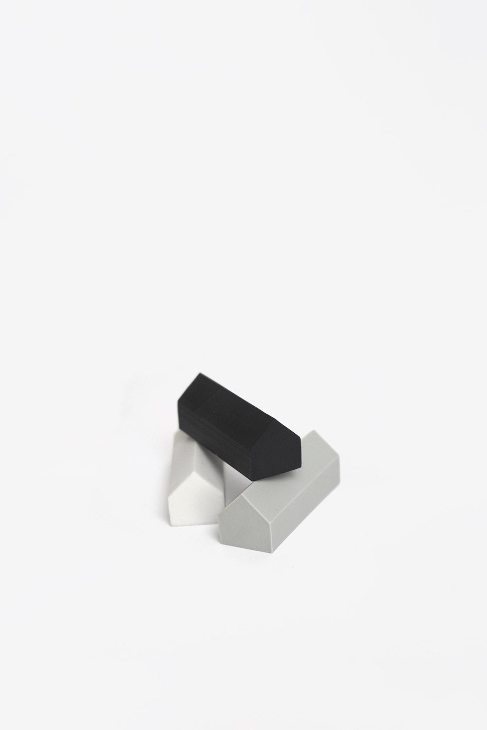 Set of 3 erasers shaped as houses