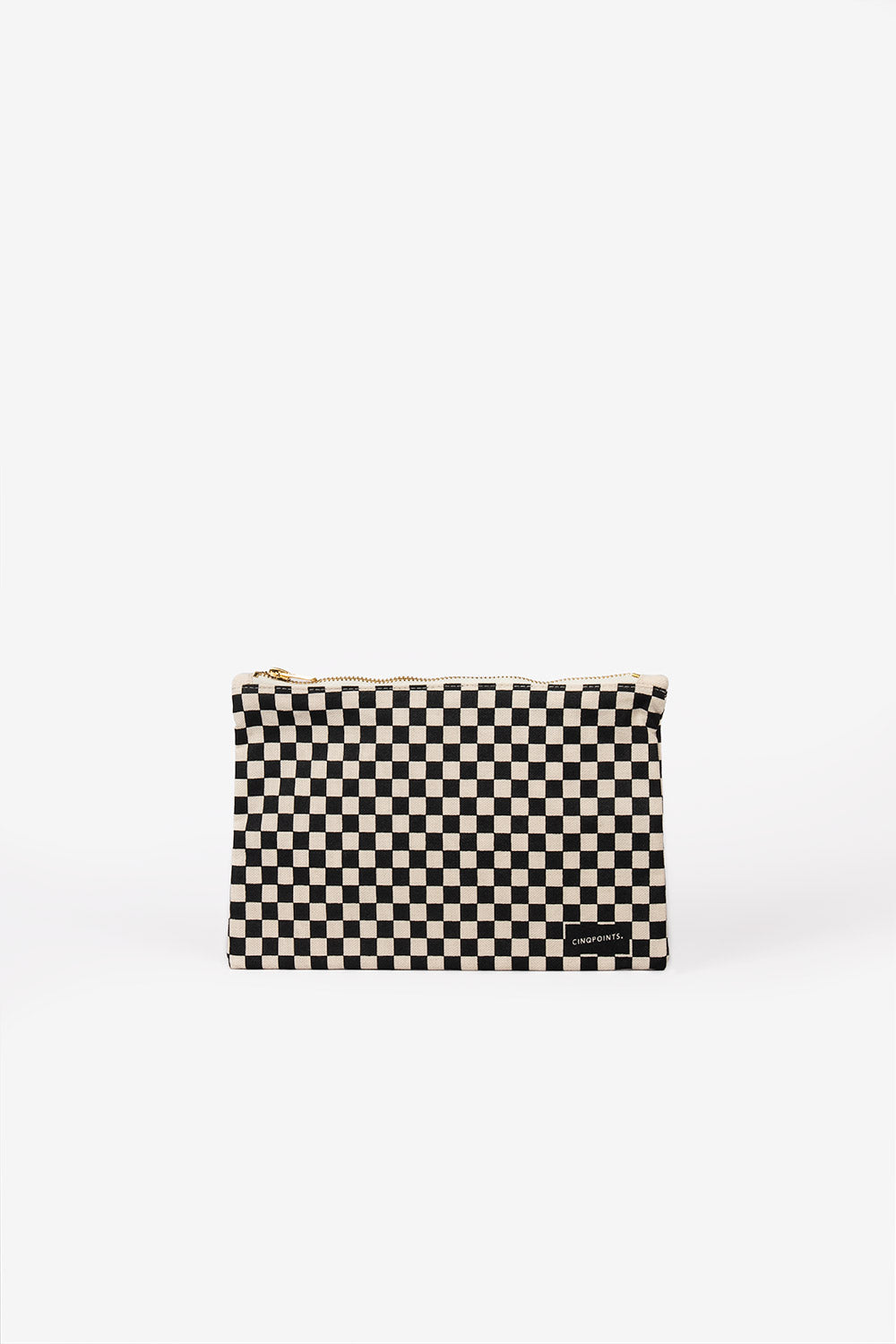 Large checkered pencil case