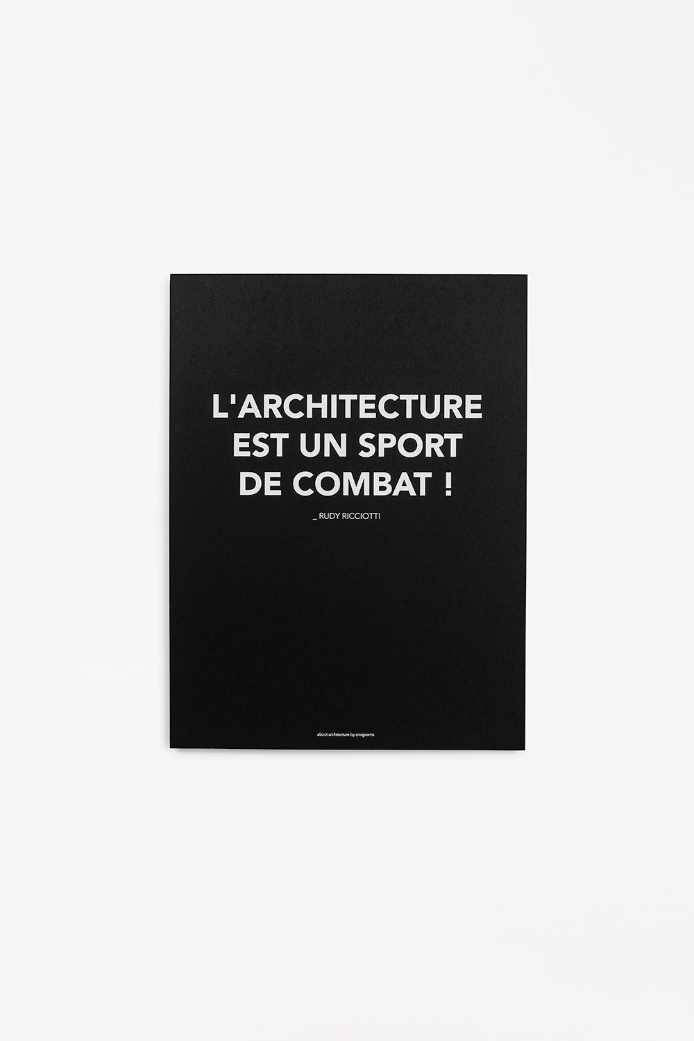 Architecture is a combat sport - poster