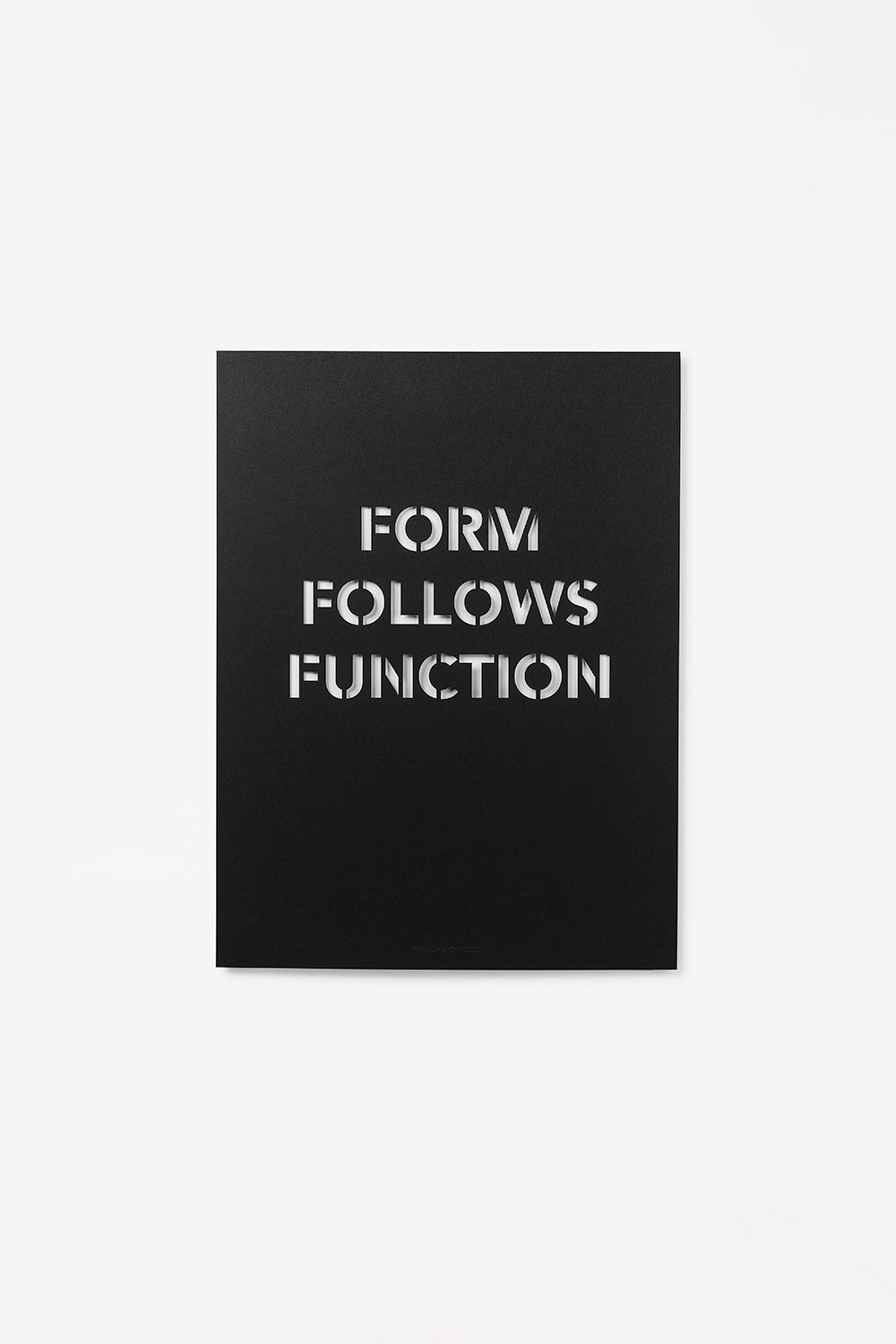 Form follows function - Black poster