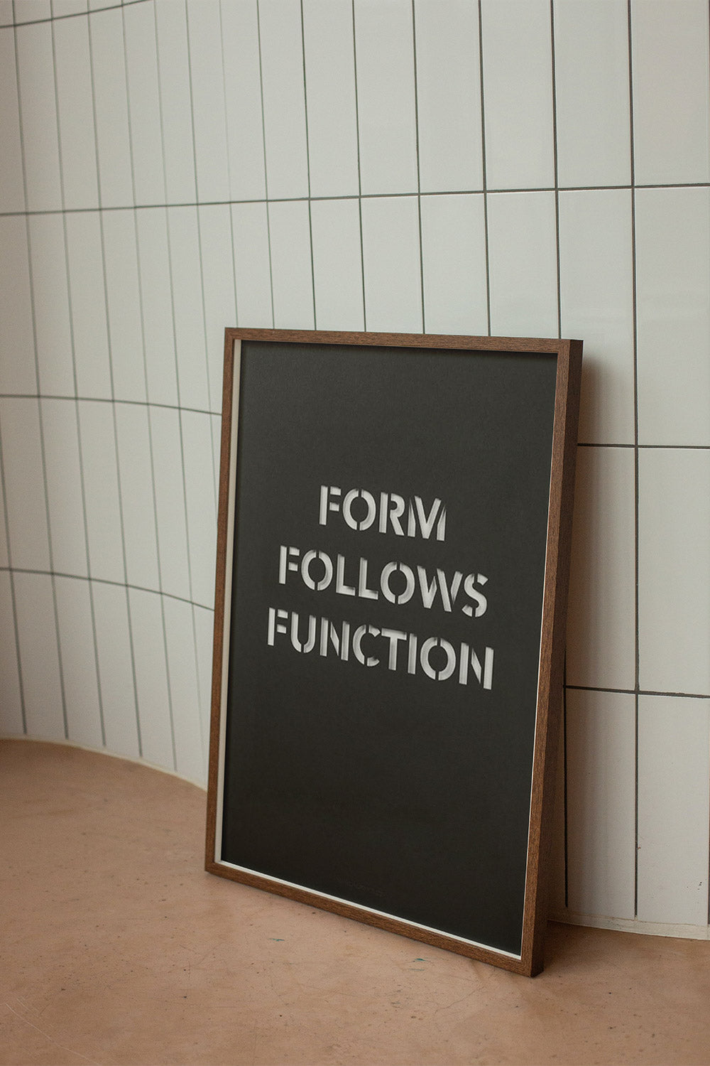 Form follows function - Black poster