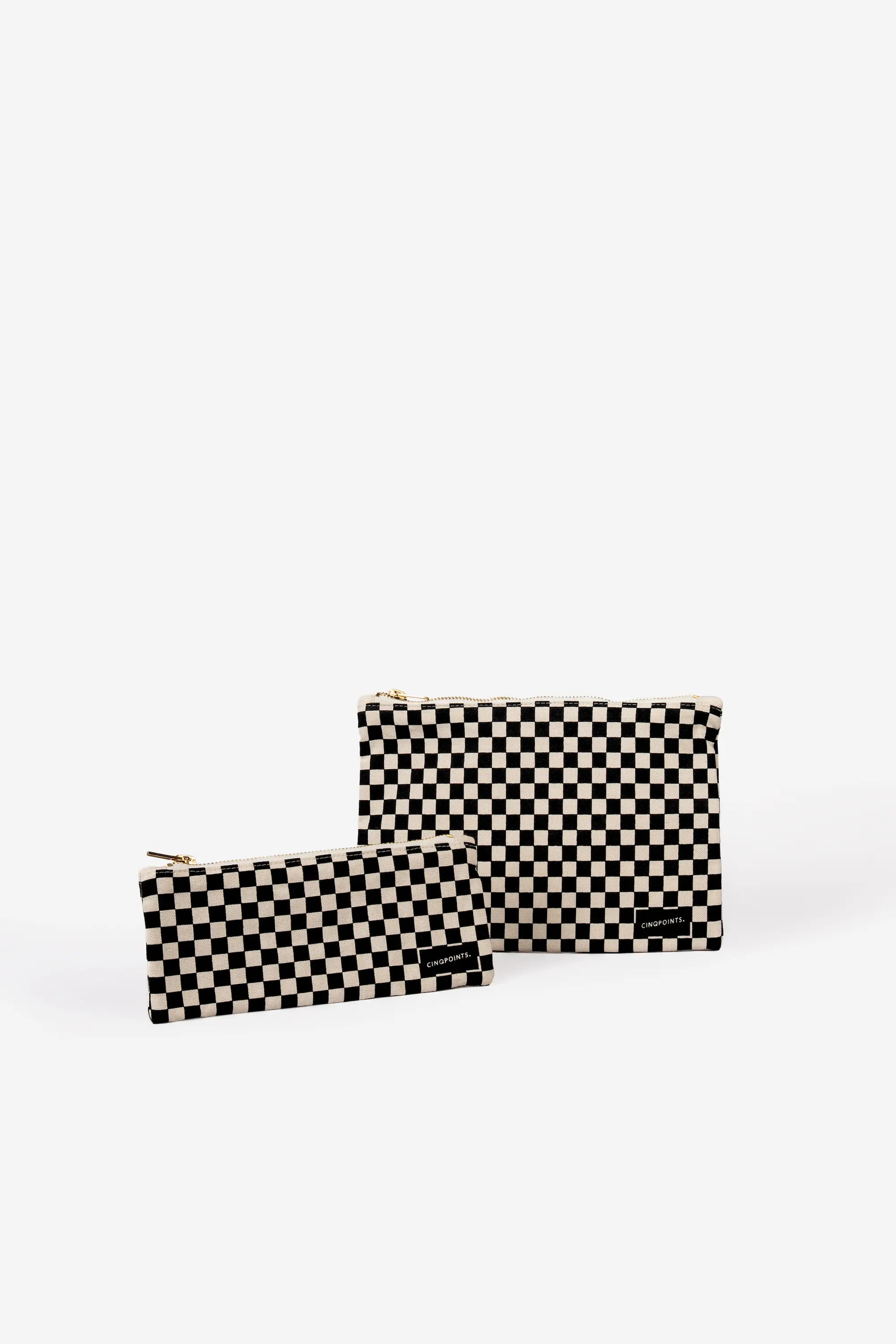 Small checkered pencil case