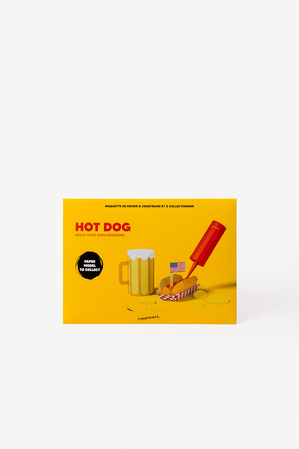 Papercraft Hot dog - 3D paper souvenir