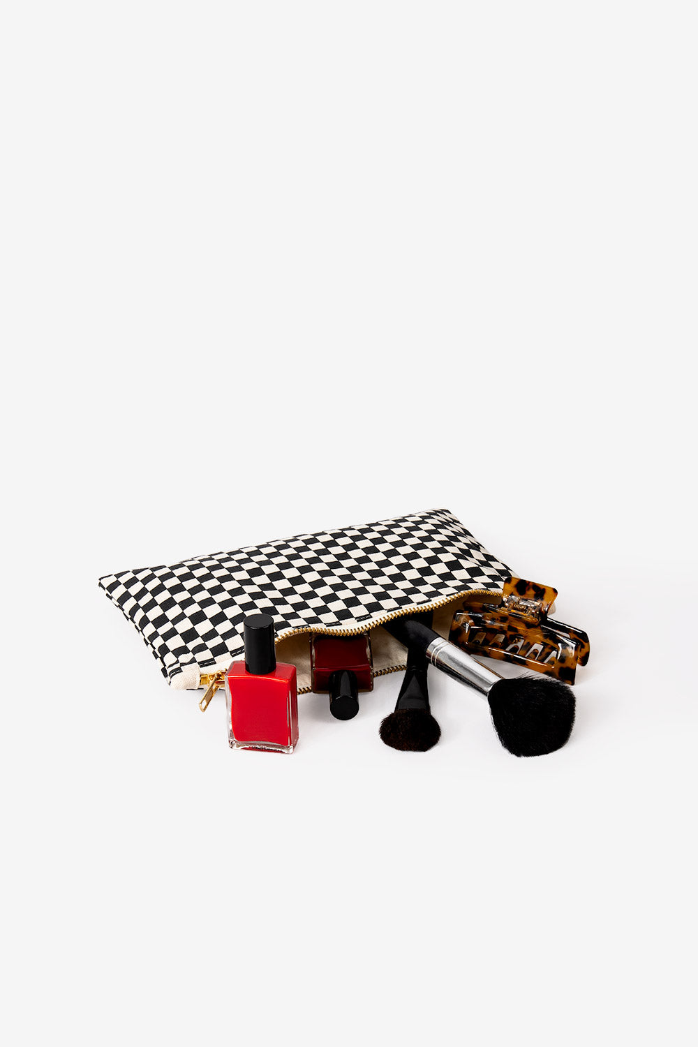 Large checkered pencil case