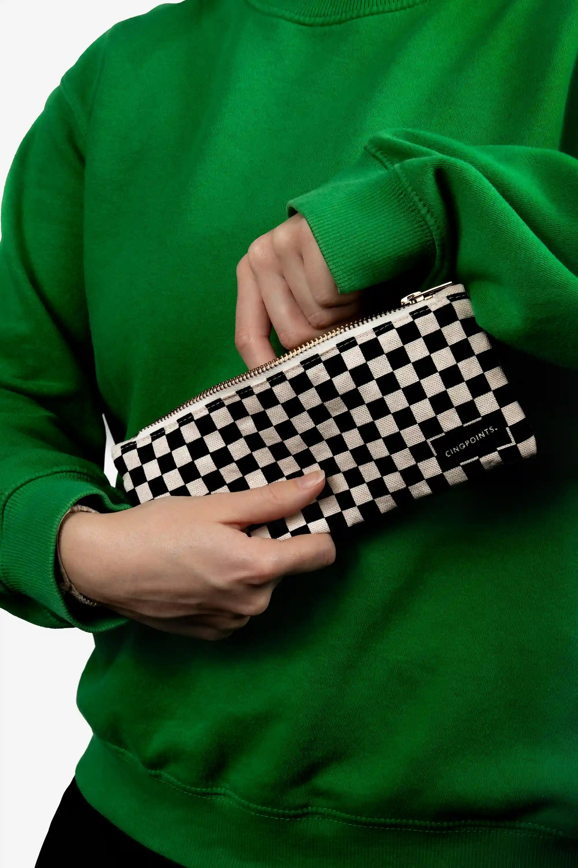 Small checkered pencil case